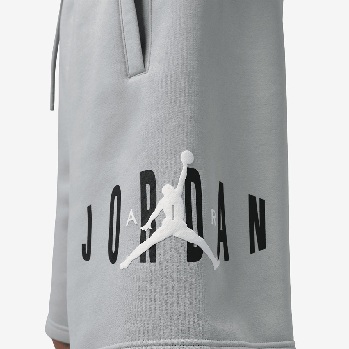 Jordan Brooklyn Stretch Fleece Mens Shorts Wolf Grey 2