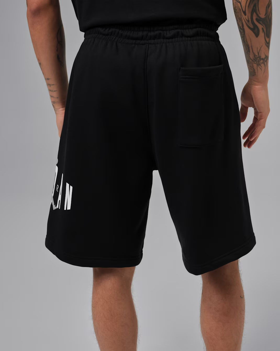 Jordan Brooklyn Stretch Men's Fleece Shorts Black Wolf Grey 2