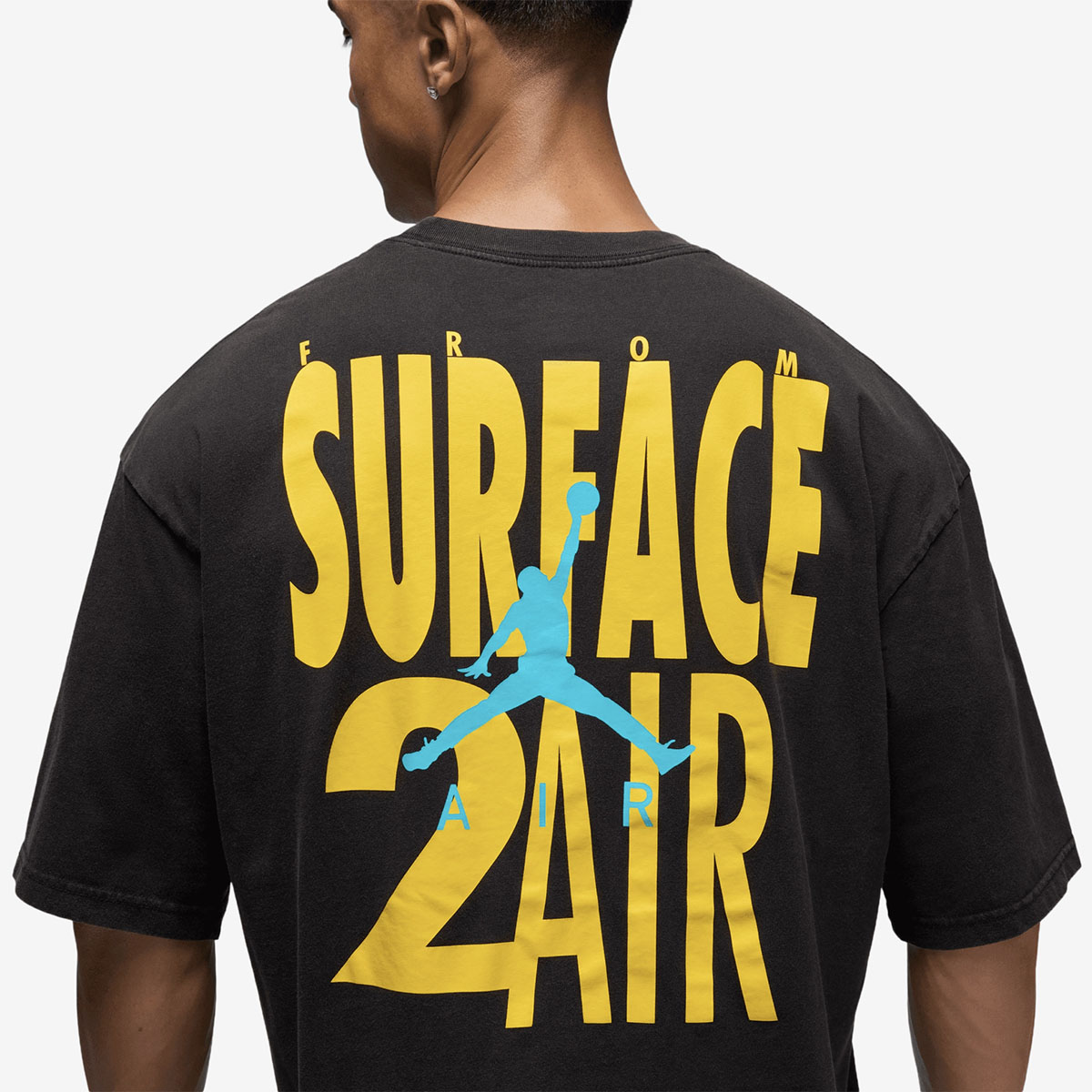 Jordan Brooklyn Surface 2 Air T Shirt Black Gamma Blue 4