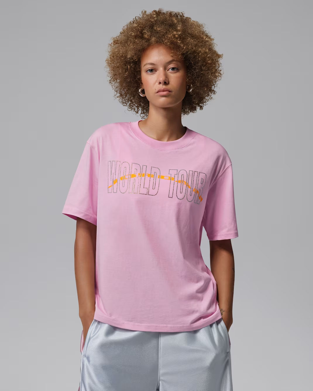Jordan Brooklyn Women's Girlfriend T-Shirt Iced Carmine 1