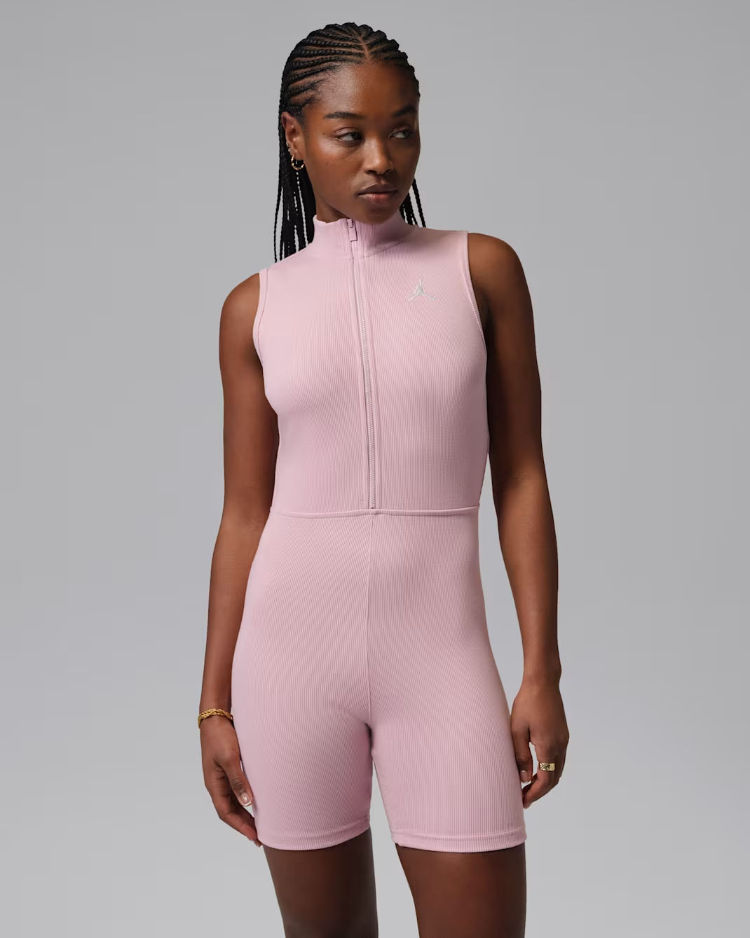 Jordan Brooklyn Women's Romper Bodysuit Iced Carmine
