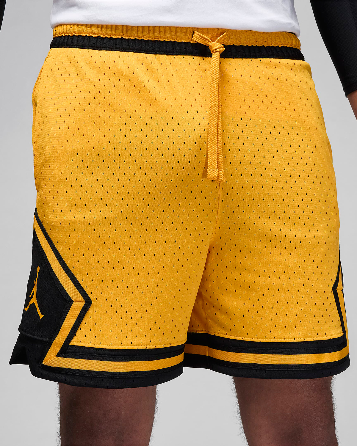 jordan black and yellow shorts