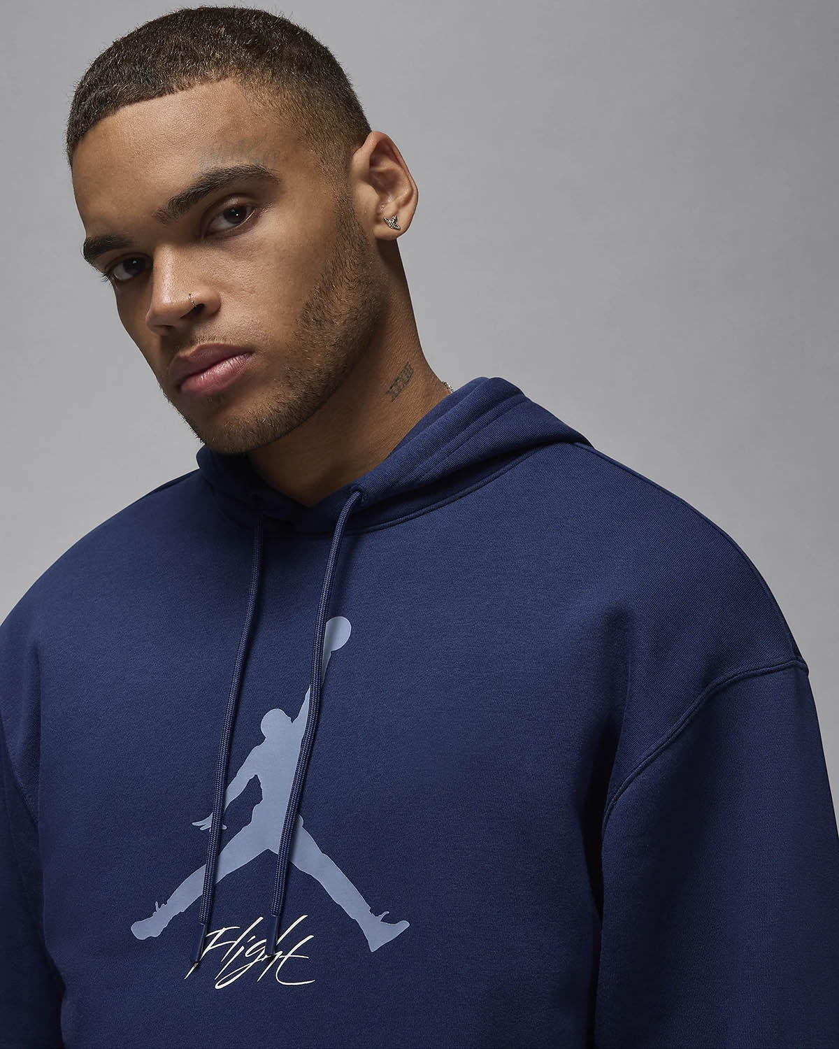 jordan essential fleece pullover hoodie in navy