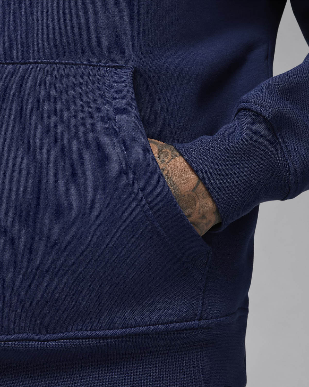 Jordan Essentials Fleece Baseline Hoodie Midnight Navy Ashen Slate 5