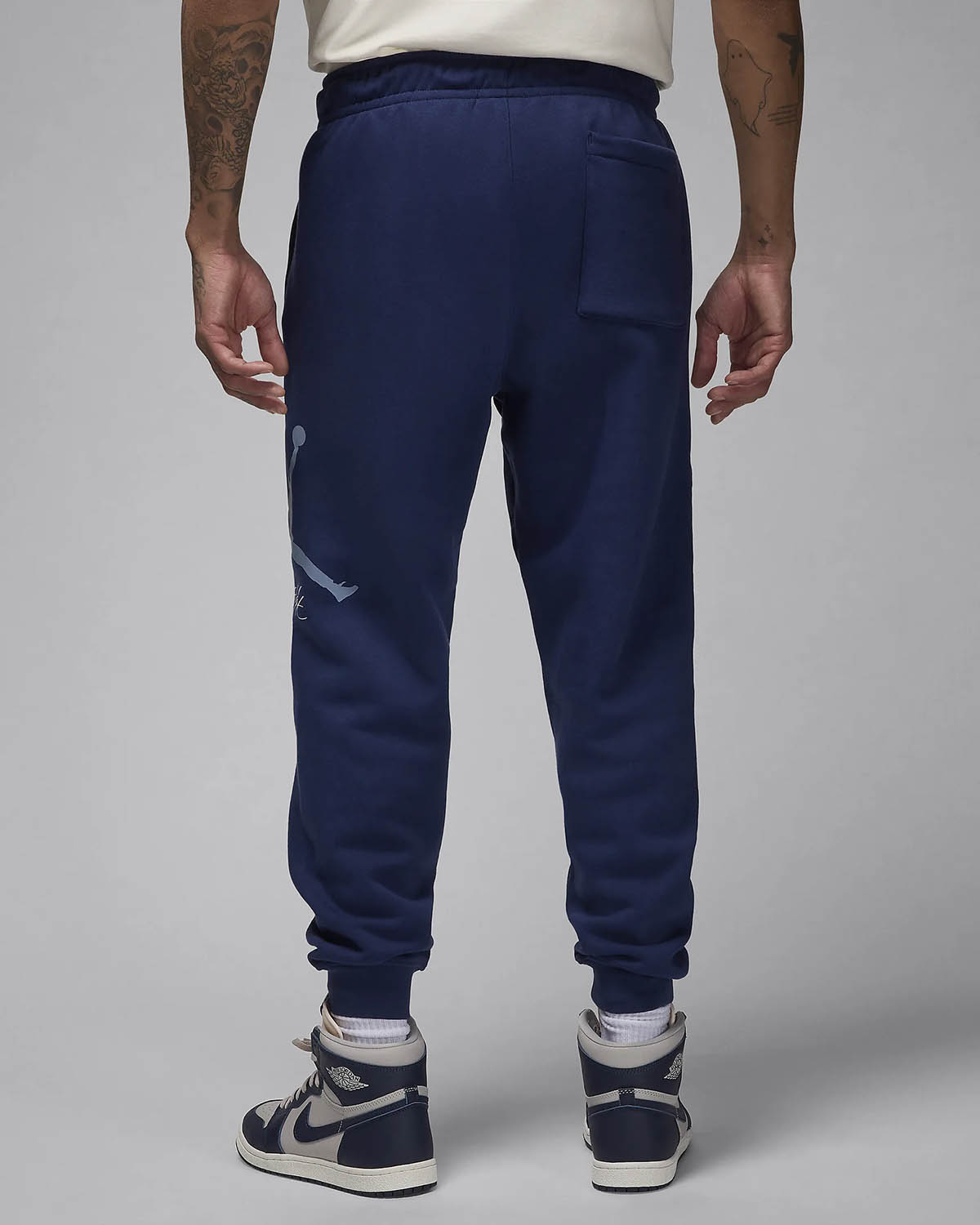 Jordan Essentials Fleece Baseline Pants Midnight Navy Ashen Slate 2