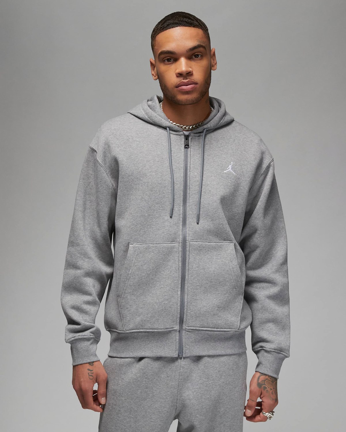 Jordan-Essentials-Fleece-Full-Zip-Hoodie-Grey-Carbon-Heather