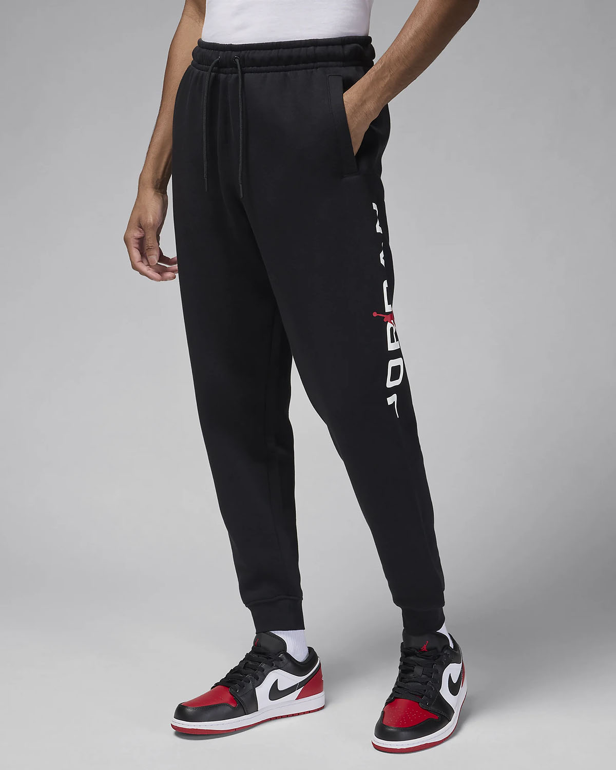Jordan-Essentials-Fleece-Joggers-Black-White-Red-1