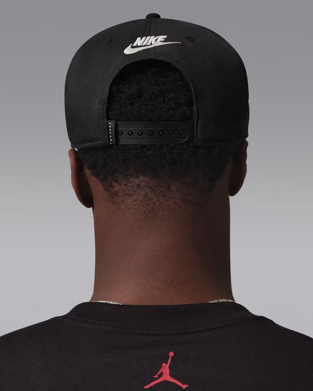 Jordan Essentials Pro Worldwide Snapback Hat Black Chili Red 3