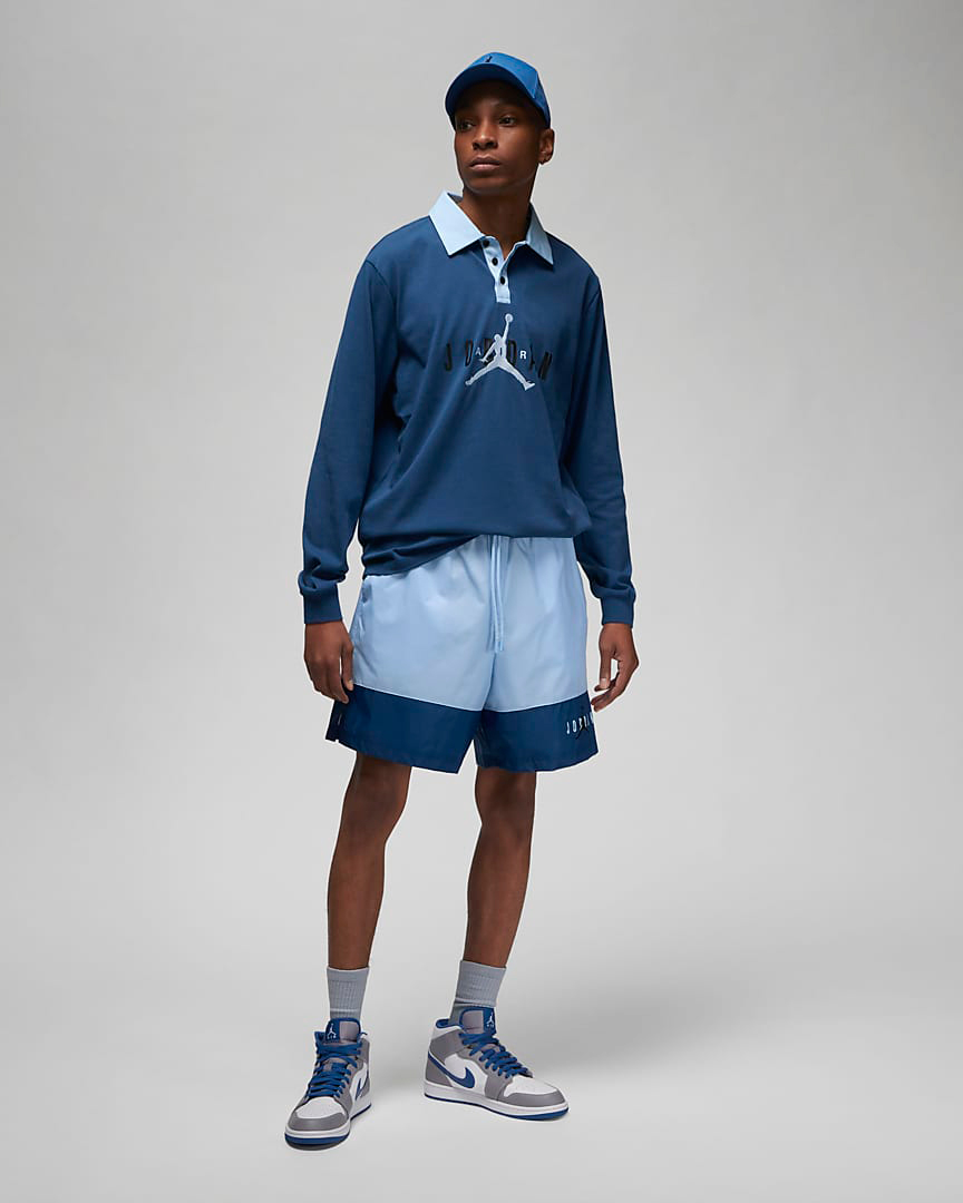 Blue hot sale jordan outfit