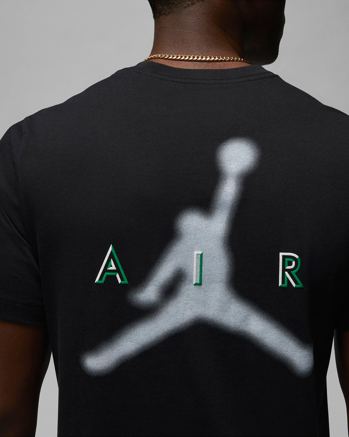Jordan-Essentials-T-Shirt-Black-Lucky-Green-5