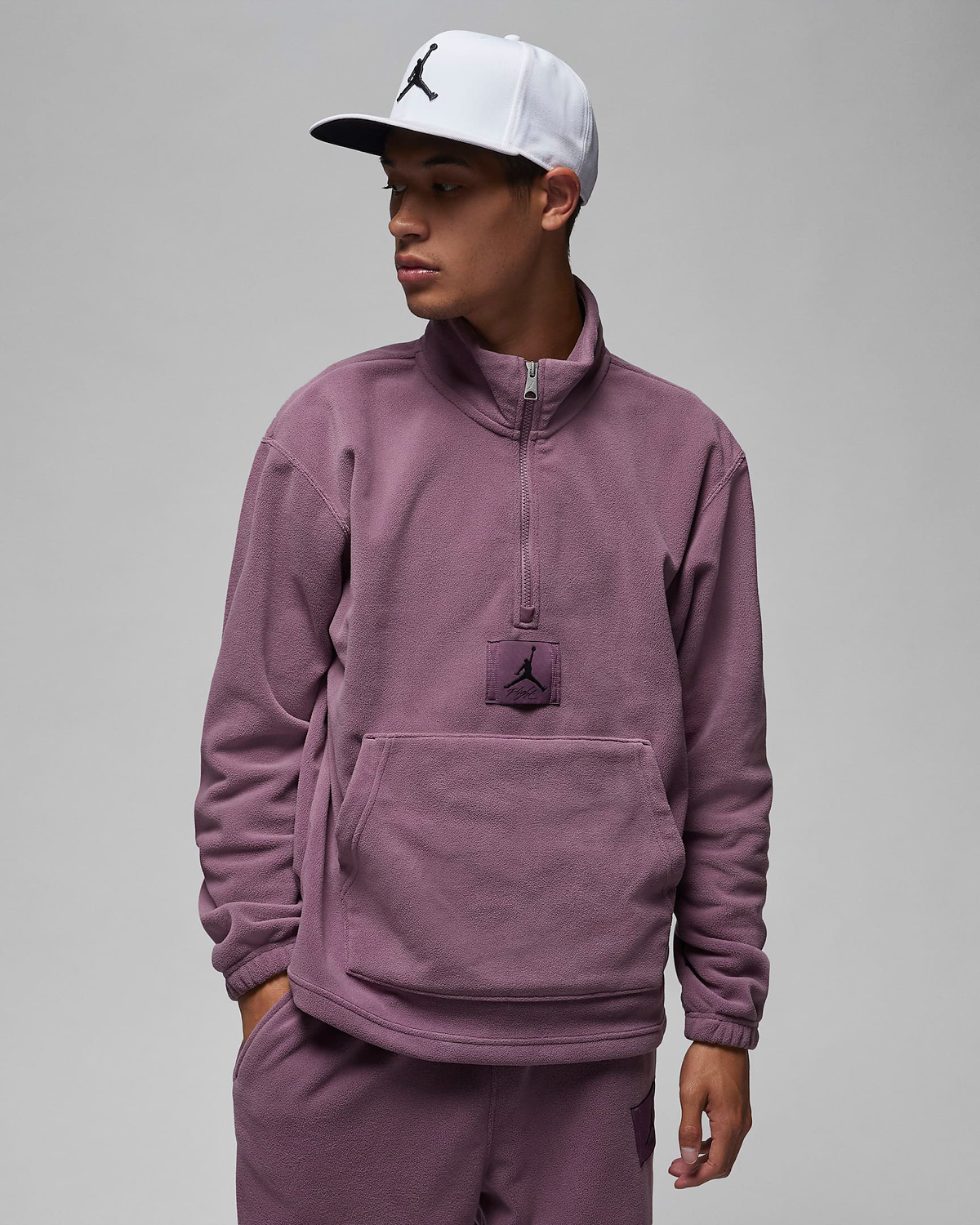 Jordan-Essentials-Winterized-Fleece-Half-Zip-Top-Sky-J-Light-Mauve