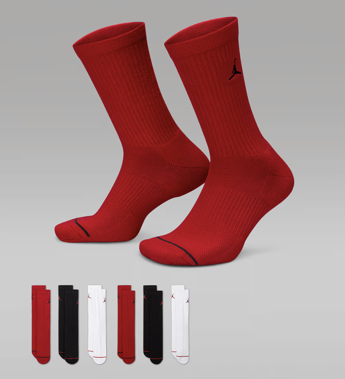 Jordan-Everyday-Cushioned-Crew-Socks-Red-White-Black-6-Pairs