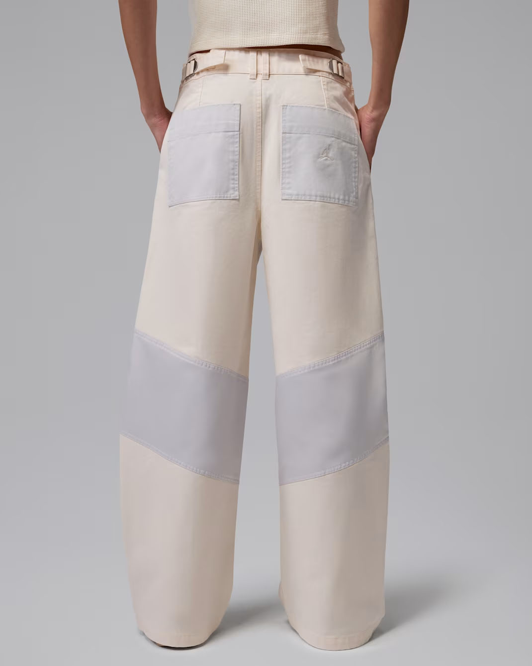 Jordan Flight '91 Women's Wide-Leg Baggy Pants Chalk Vast Grey 2