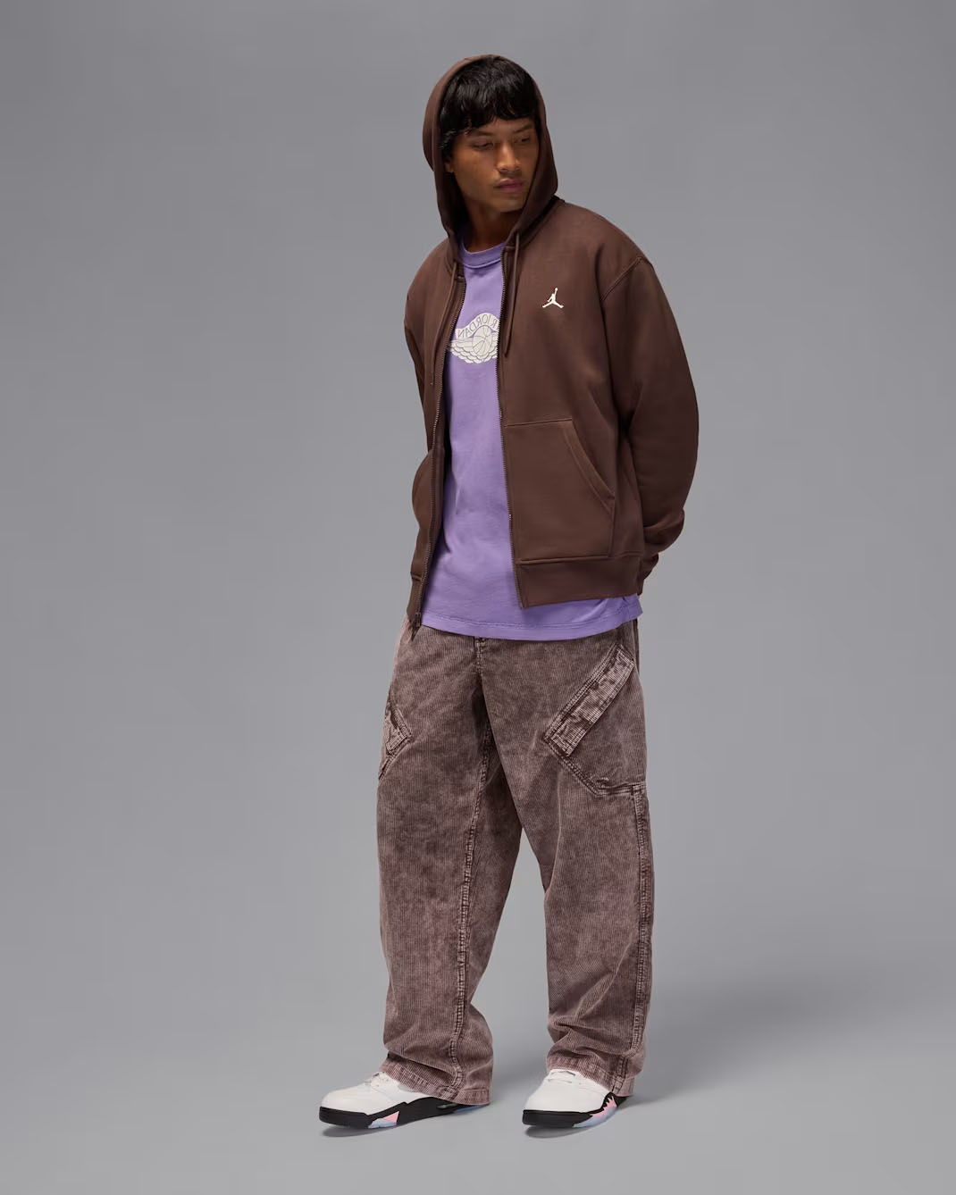 Jordan Flight Chicago Mens Corduroy Pants Baroque Brown Outfit