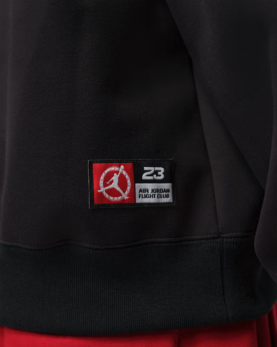 Jordan Flight Club Full Zip Knit Hoodie Sweatshirt Black Red 4