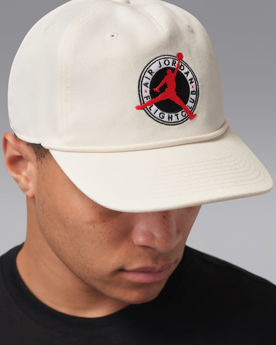 Jordan Flight Club Pro Flat Bill Hat Pale Ivory 1