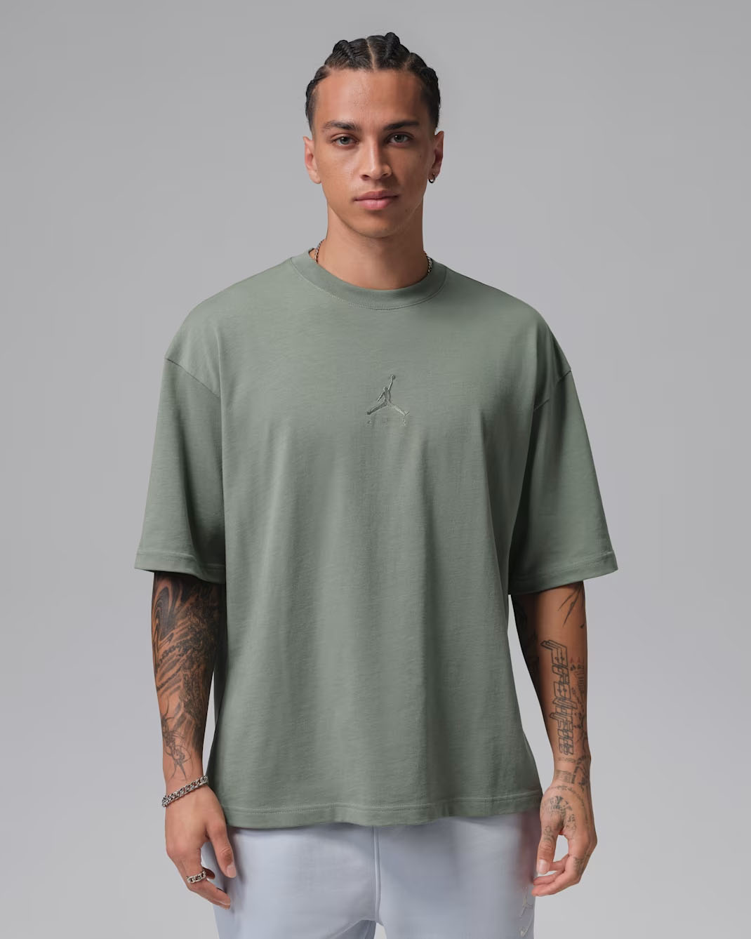 Jordan Flight Essentials Mens Oversized T Shirt Vintage Lichen