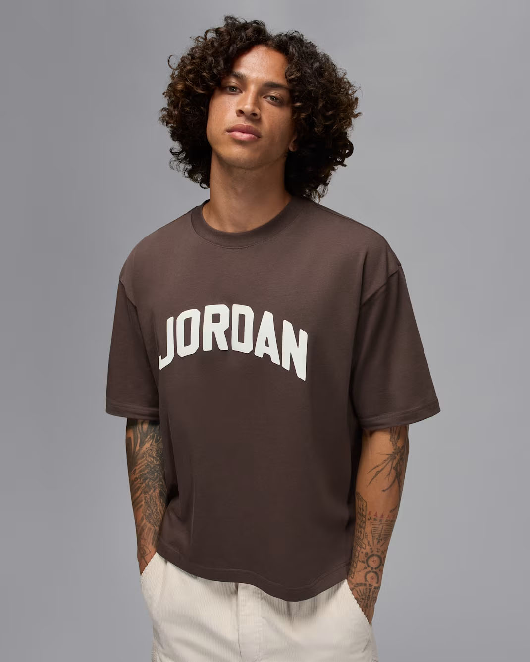 Jordan Flight Essentials Mens T Shirt Baroque Brown