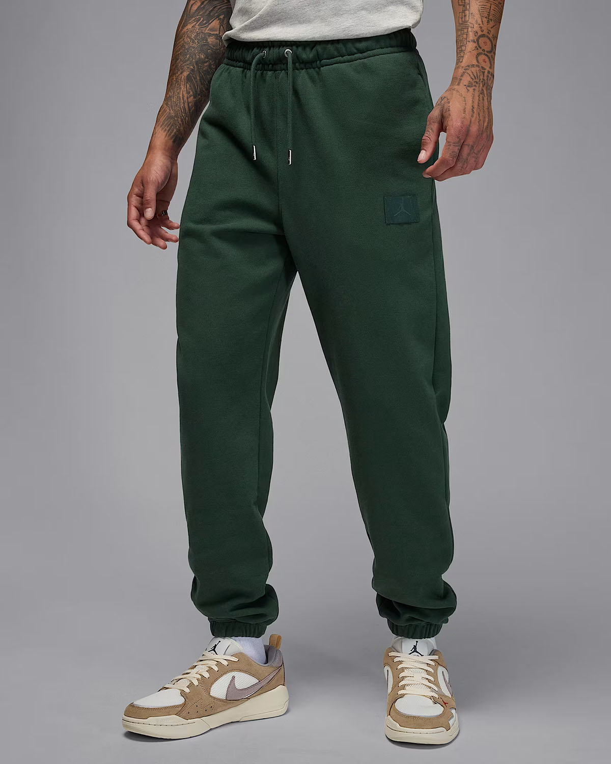 Jordan Flight Fleece Mens Pants Midnight Green Vintage Green 1