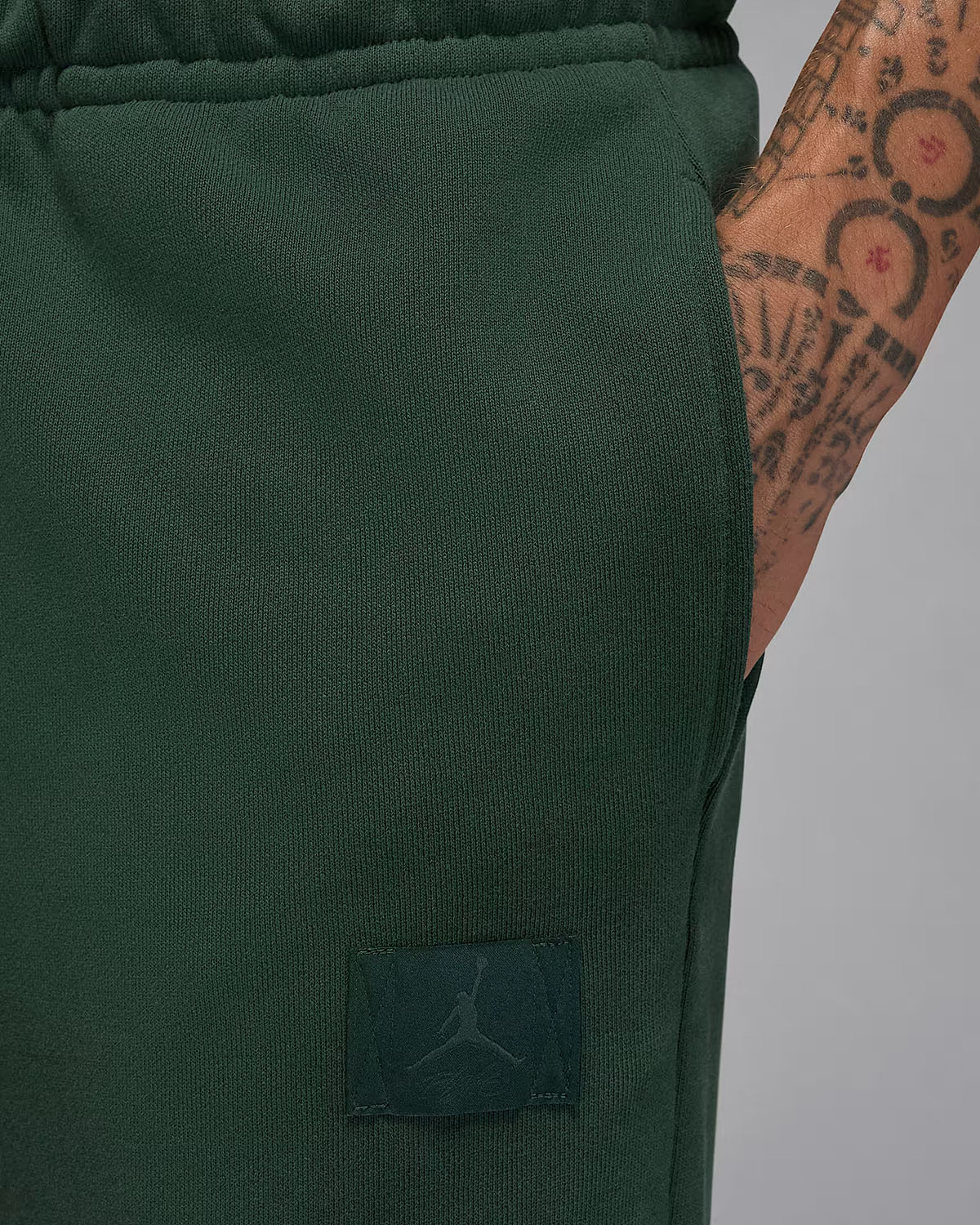 Jordan Flight Fleece Mens Pants Midnight Green Vintage Green 3