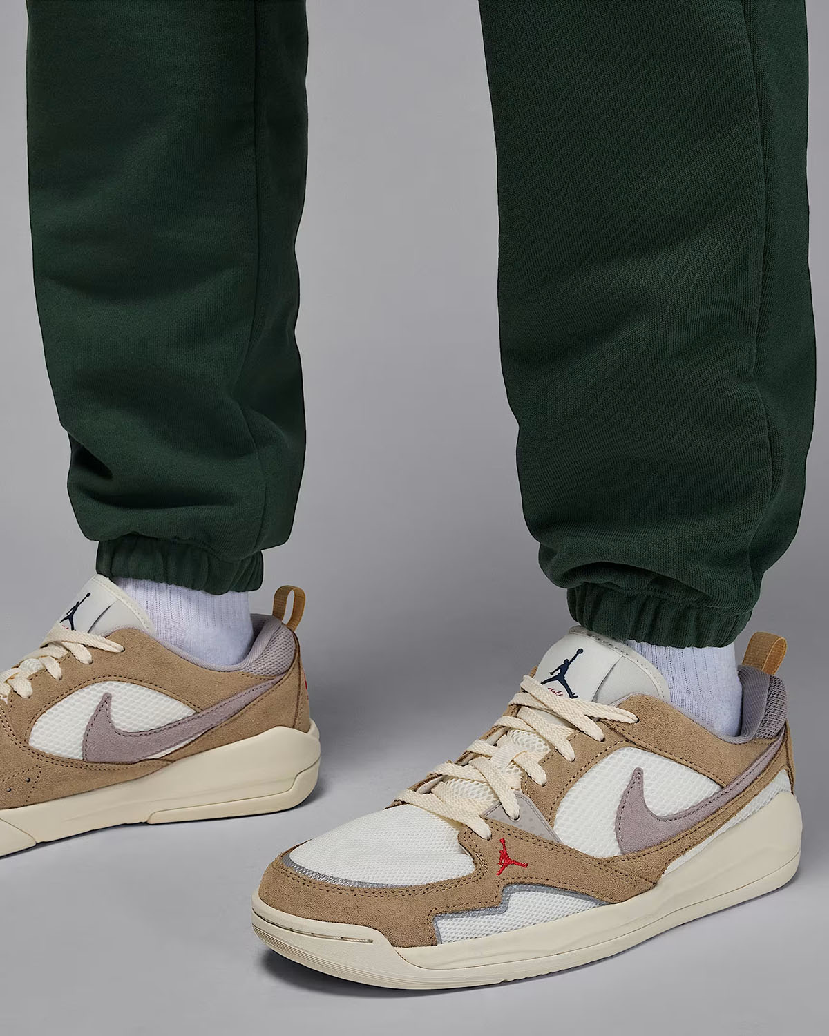Jordan Flight Fleece Mens Pants Midnight Green Vintage Green 4