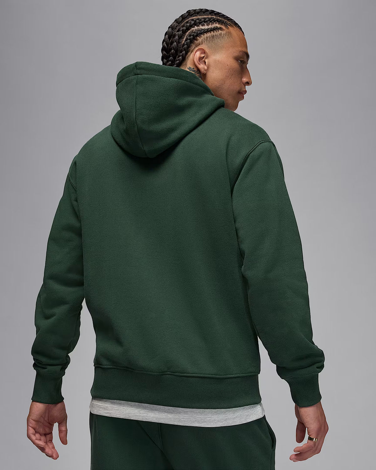 Jordan Flight Fleece Mens Pullover Hoodie Midnight Green Vintage Green 2