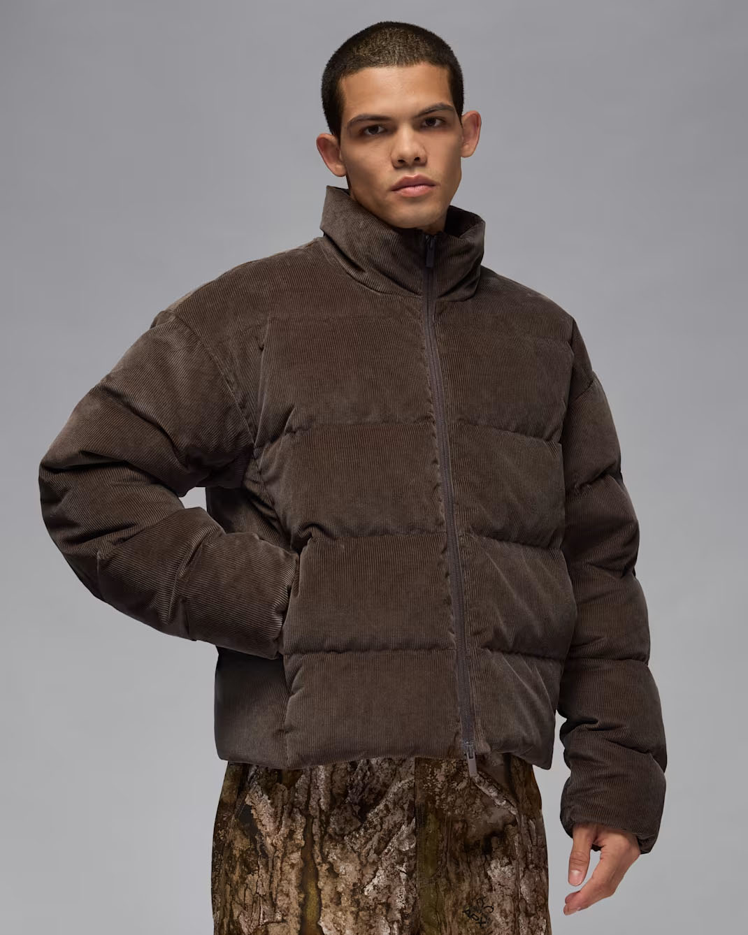 Jordan Flight Mens Down Puffer Jacket Baroque Brown 1