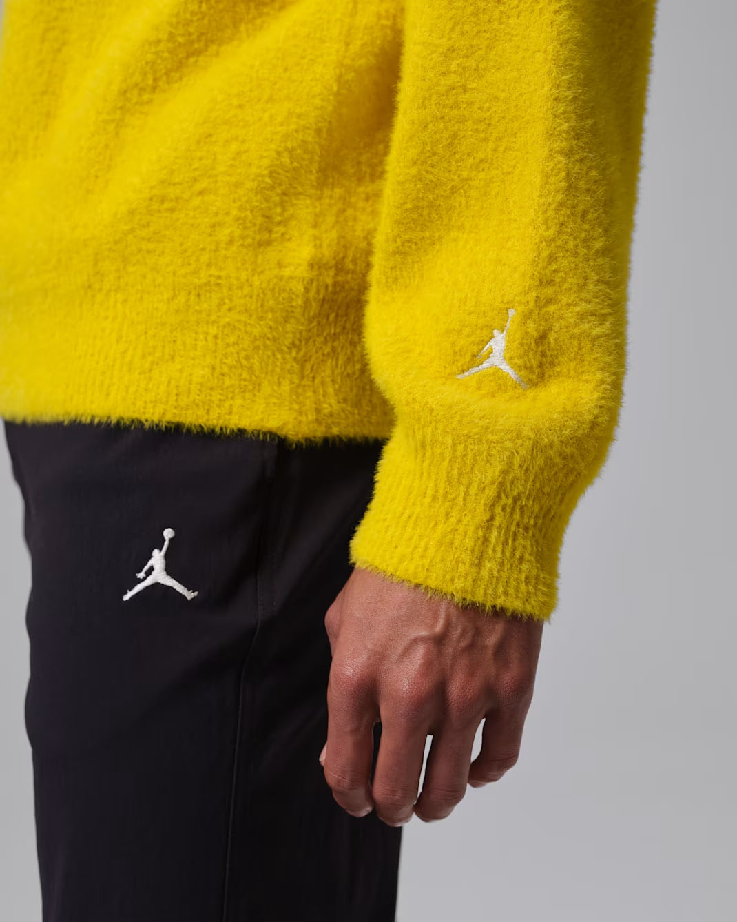 Jordan Flight Mens MoHair Sweater Bright Citon Sail 4