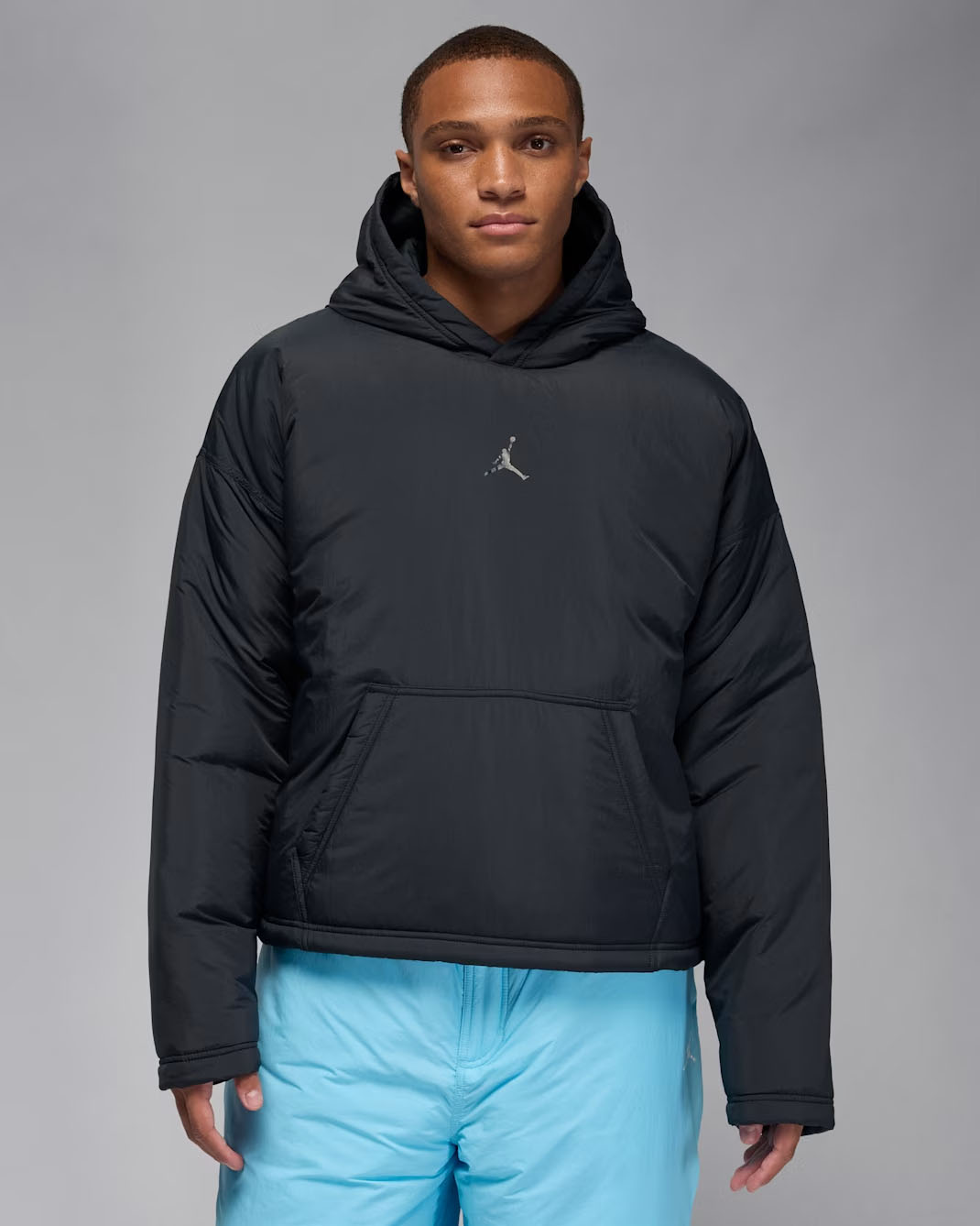 Jordan Flight Mens Padded Mountainside Pullover Hoodie Black