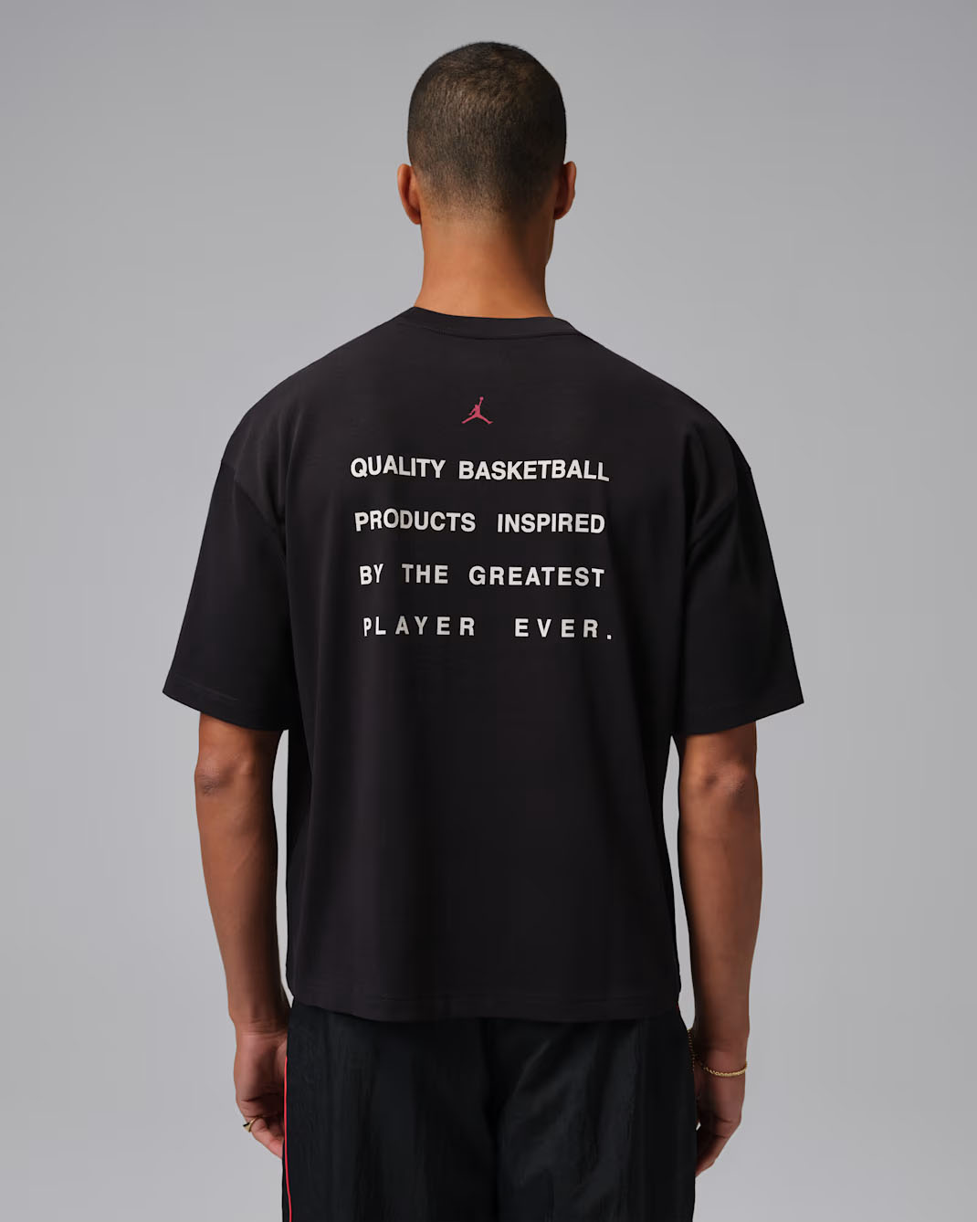 Jordan Flight Mens Script T Shirt Black Red 2