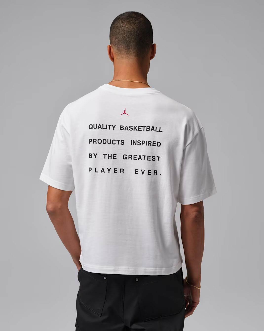 Jordan Flight Mens Script T Shirt White Red 2