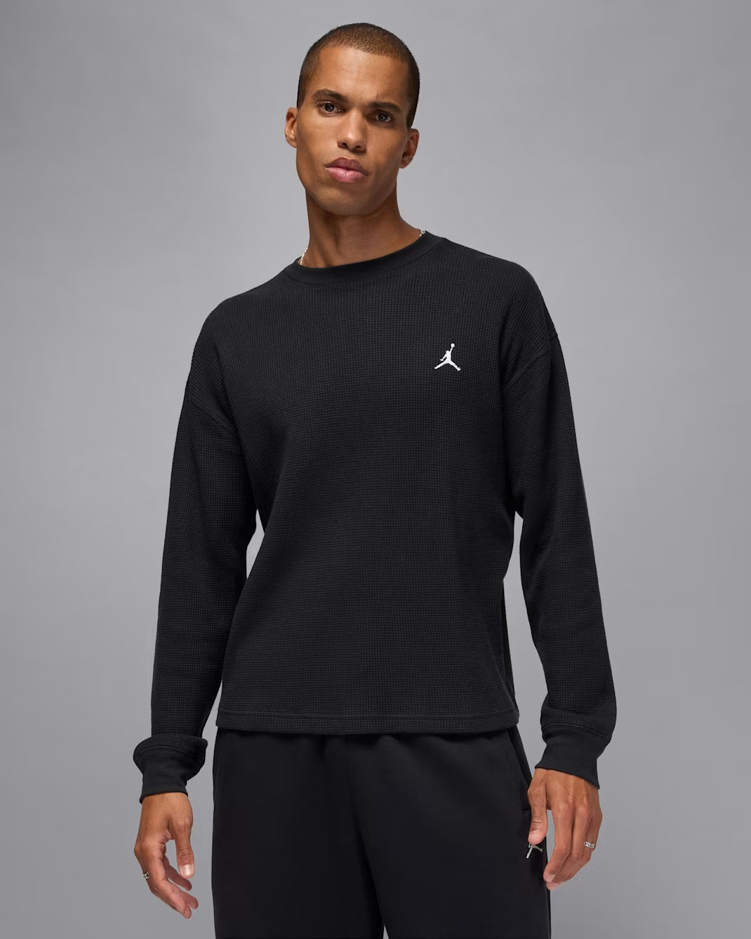 Jordan-Flight-Mountainside-Mens-Long-Sleeve-Waffle-Shirt-Black-White-1