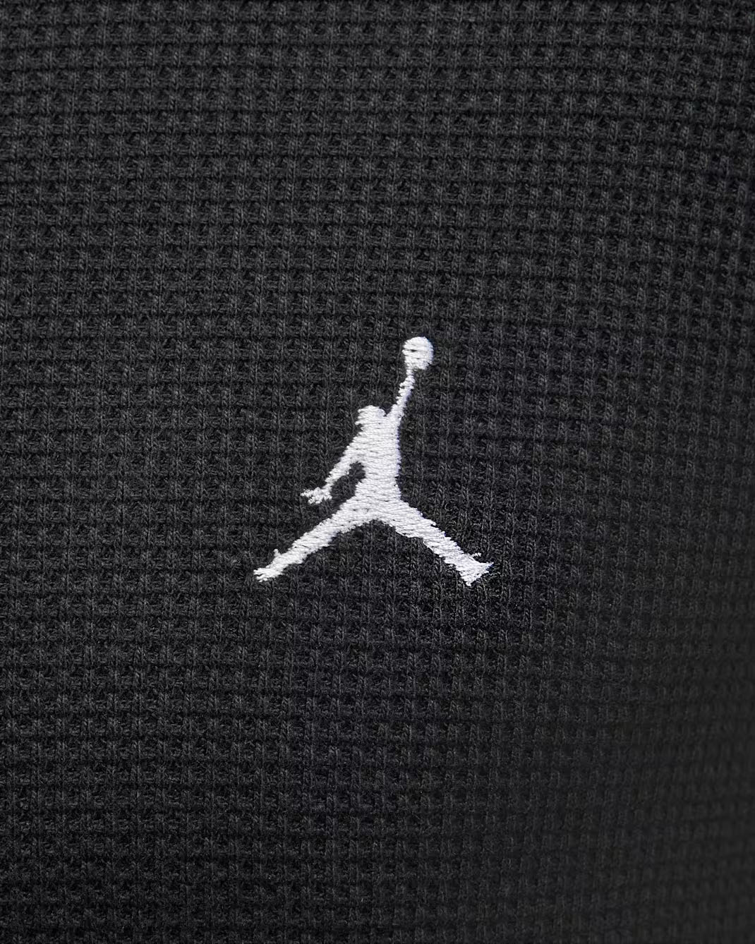 Jordan Flight Mountainside Mens Long Sleeve Waffle Shirt Black White 2