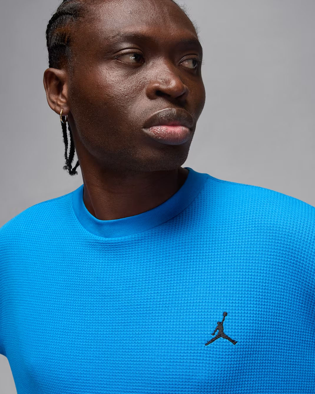Jordan Flight Mountainside Mens Long Sleeve Waffle Shirt Light Photo Blue 2