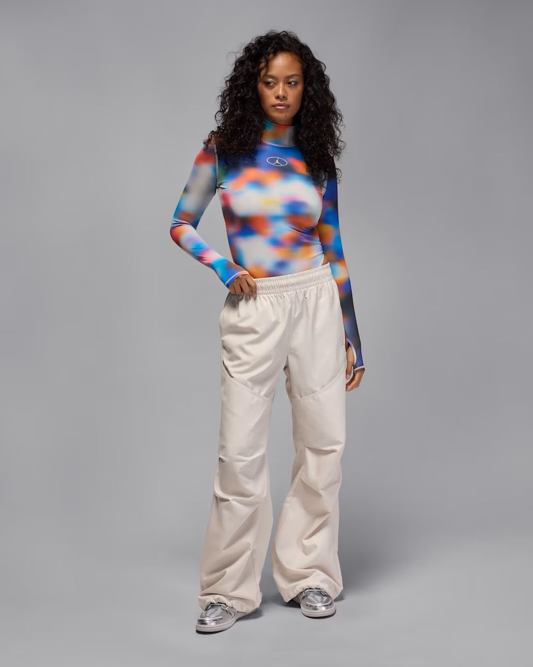 Jordan Flight Mountainside Womens Printed Long Sleeve Bodysuit 1