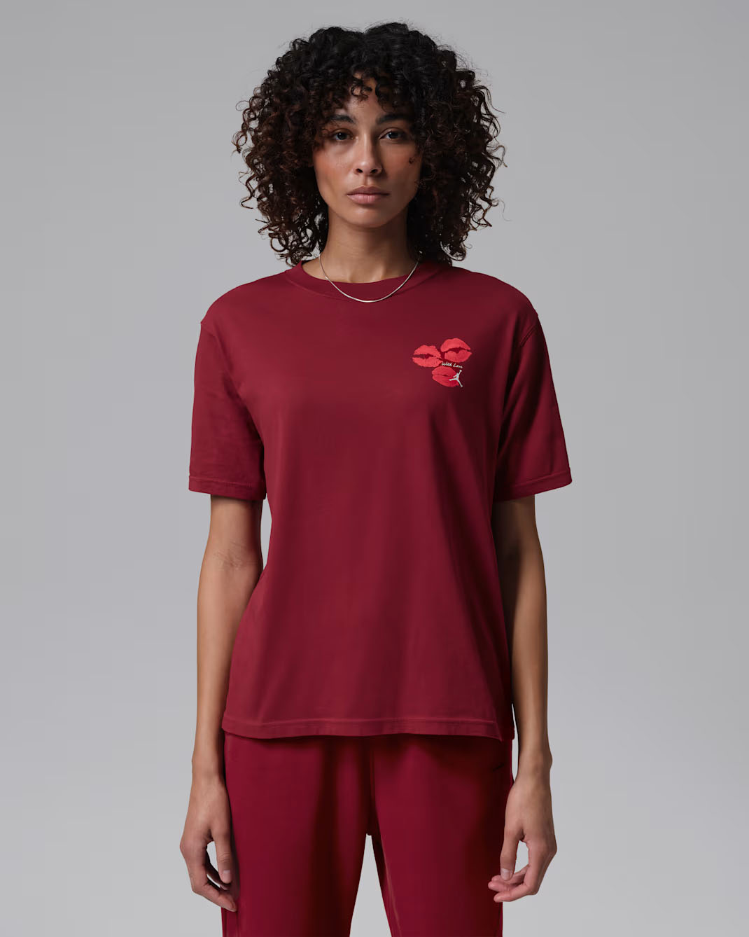 Jordan Flight With Love Valentines Day 2026 Womens T Shirt Team Red 1