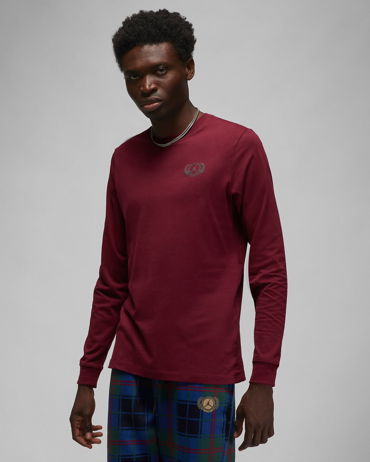 Jordan-Holiday-Long-Sleeve-T-Shirt-Cherrywood-Red-1