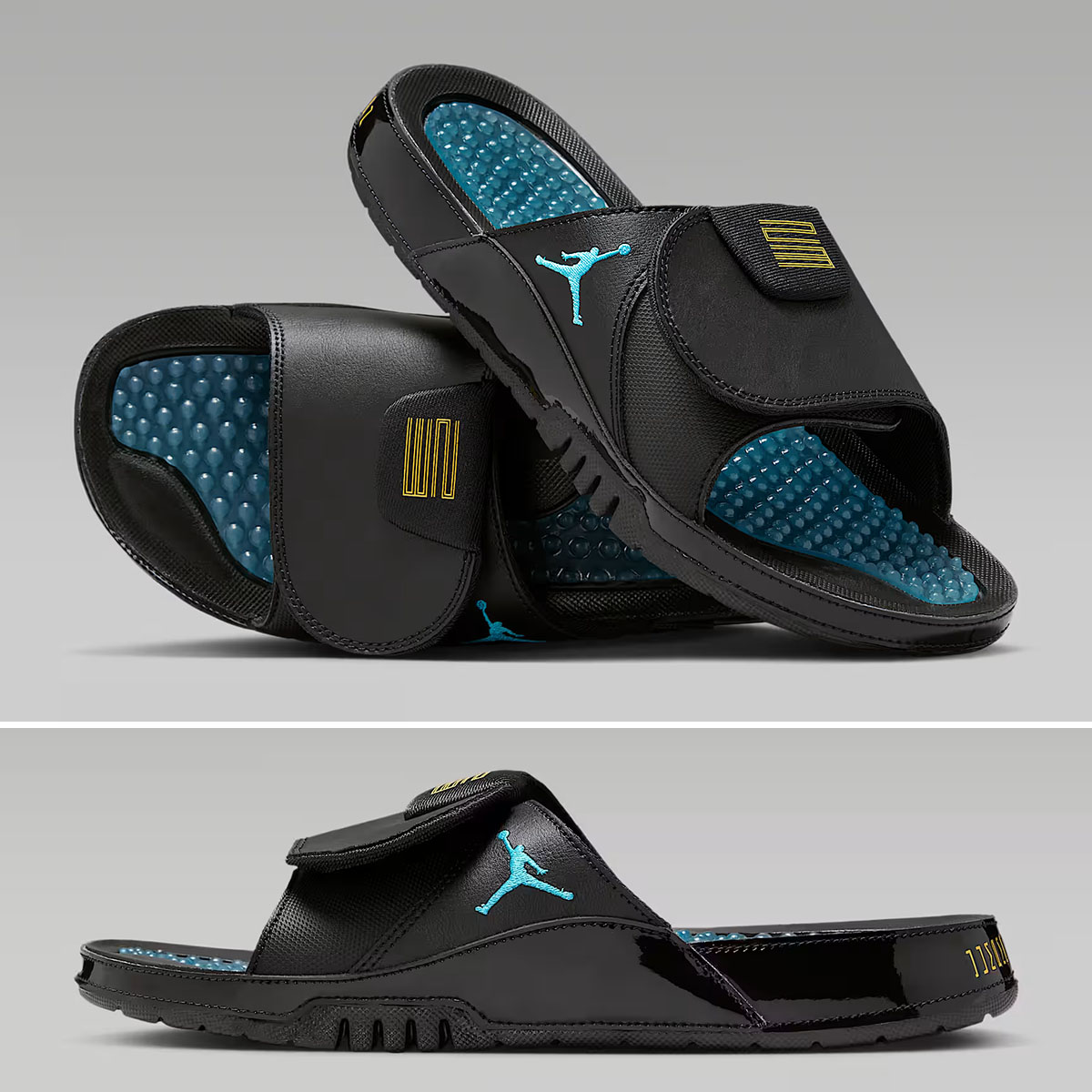 Jordan Hydro 11 Black Gamma Blue Mens Slides FN2452-047