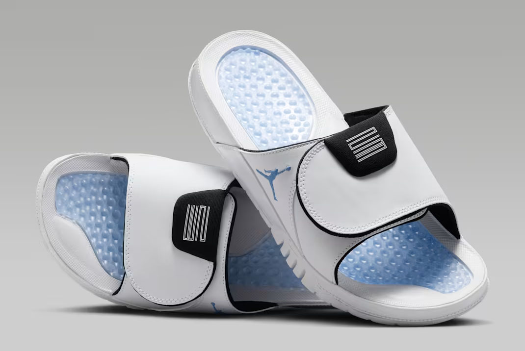 Jordan Hydro XI White Black Legend Blue Mens Slides FN2452-104