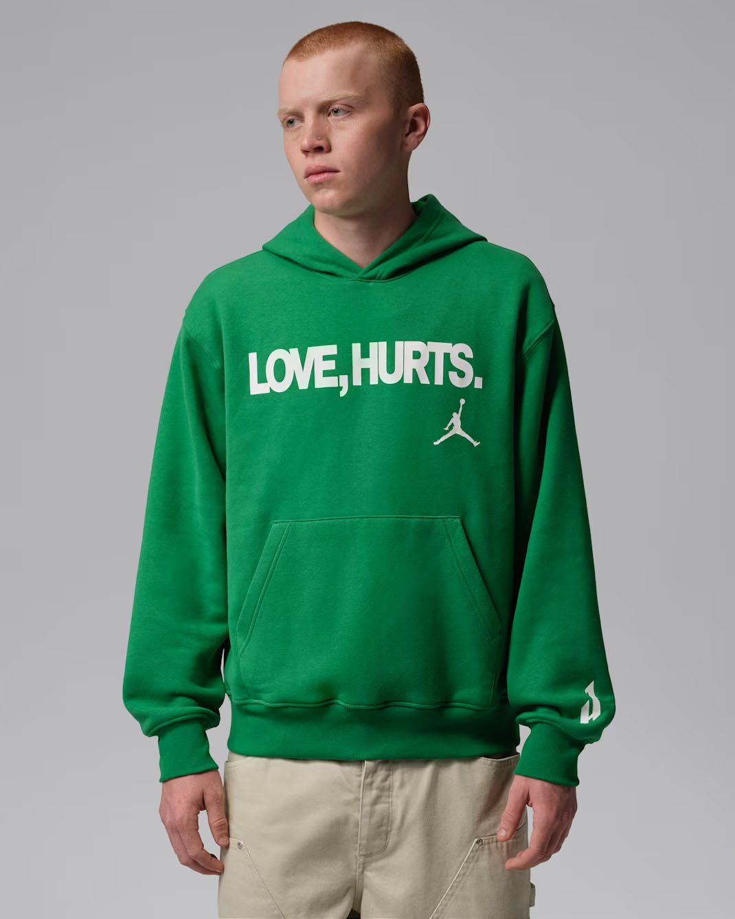 Jordan Jalen Hurts Love Hurts Mens Hoodie Kelly Green 1