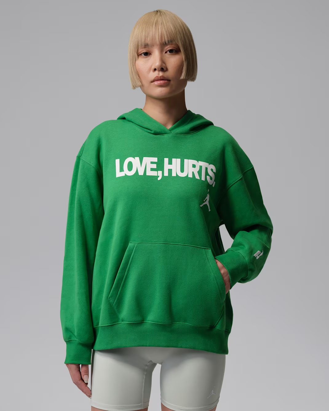 Jordan Jalen Hurts Love Hurts Womens Hoodie Kelly Green 1