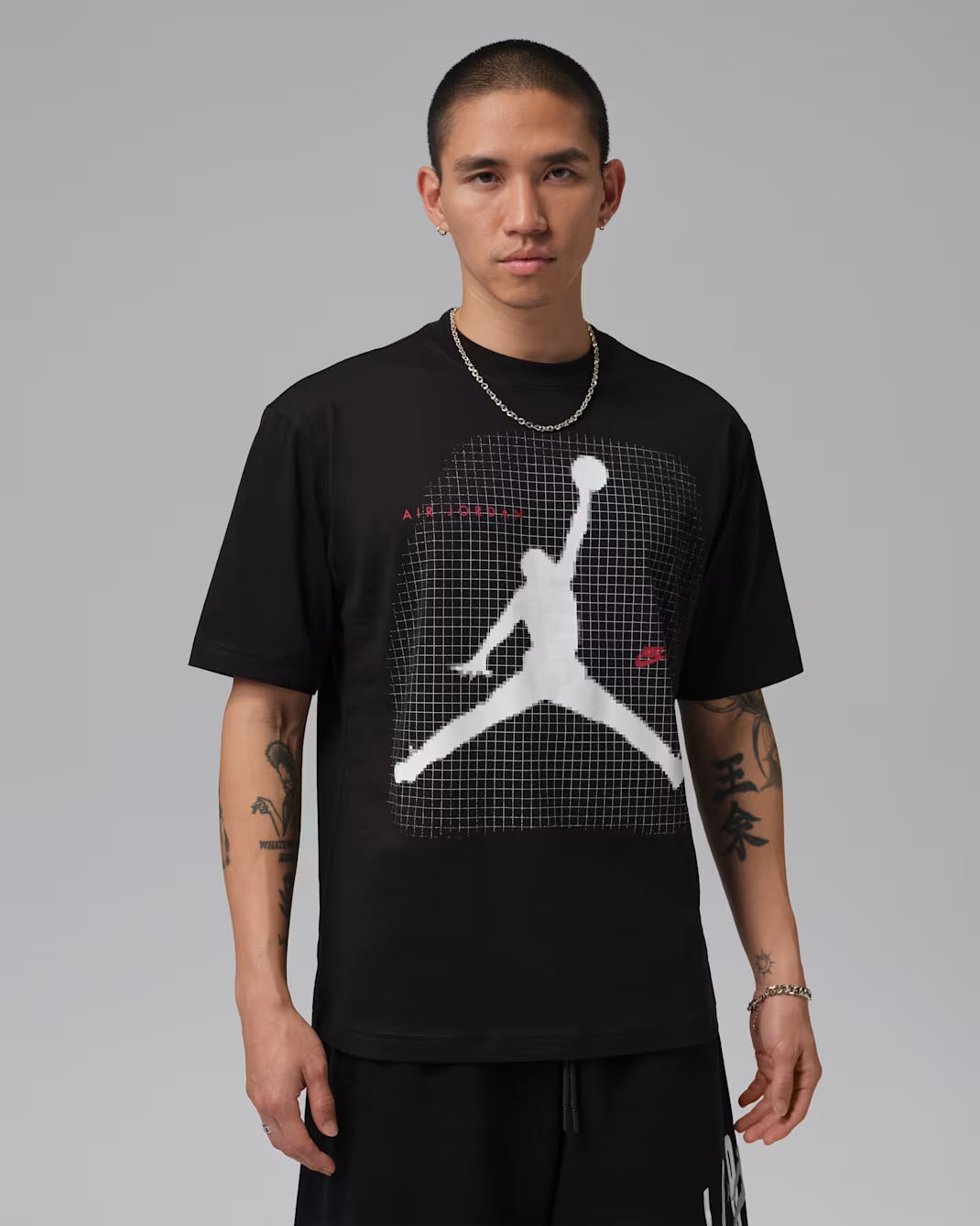 Jordan Jumpman Mens Graphic T Shirt Black White Red