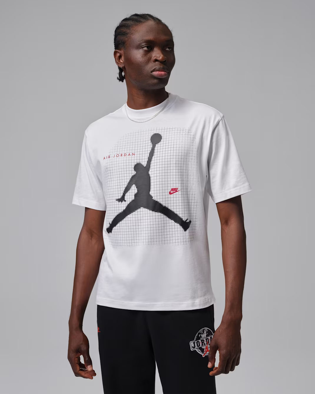 Jordan Jumpman Mens Graphic T Shirt White Black Red