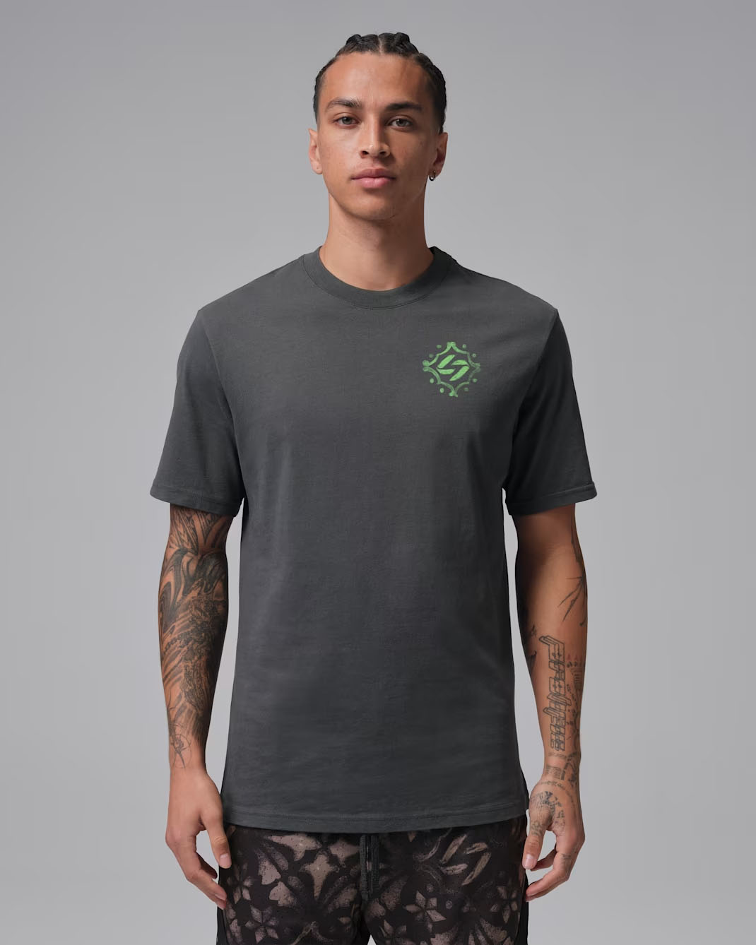Jordan Luka 5 Mens T Shirt Anthracite Scream Green 1
