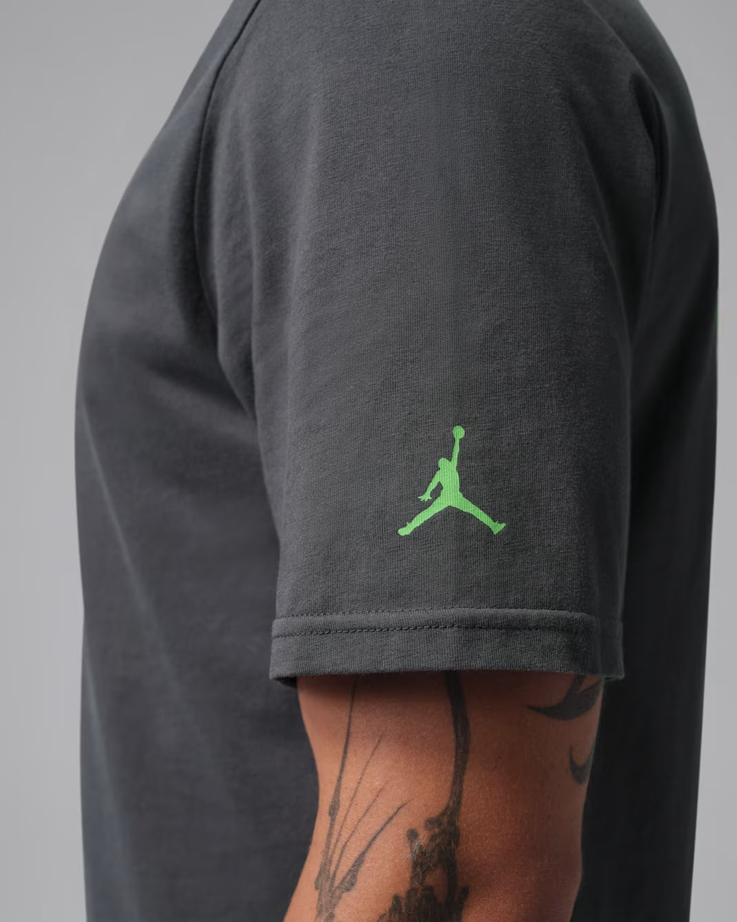 Jordan Luka 5 Mens T Shirt Anthracite Scream Green 4
