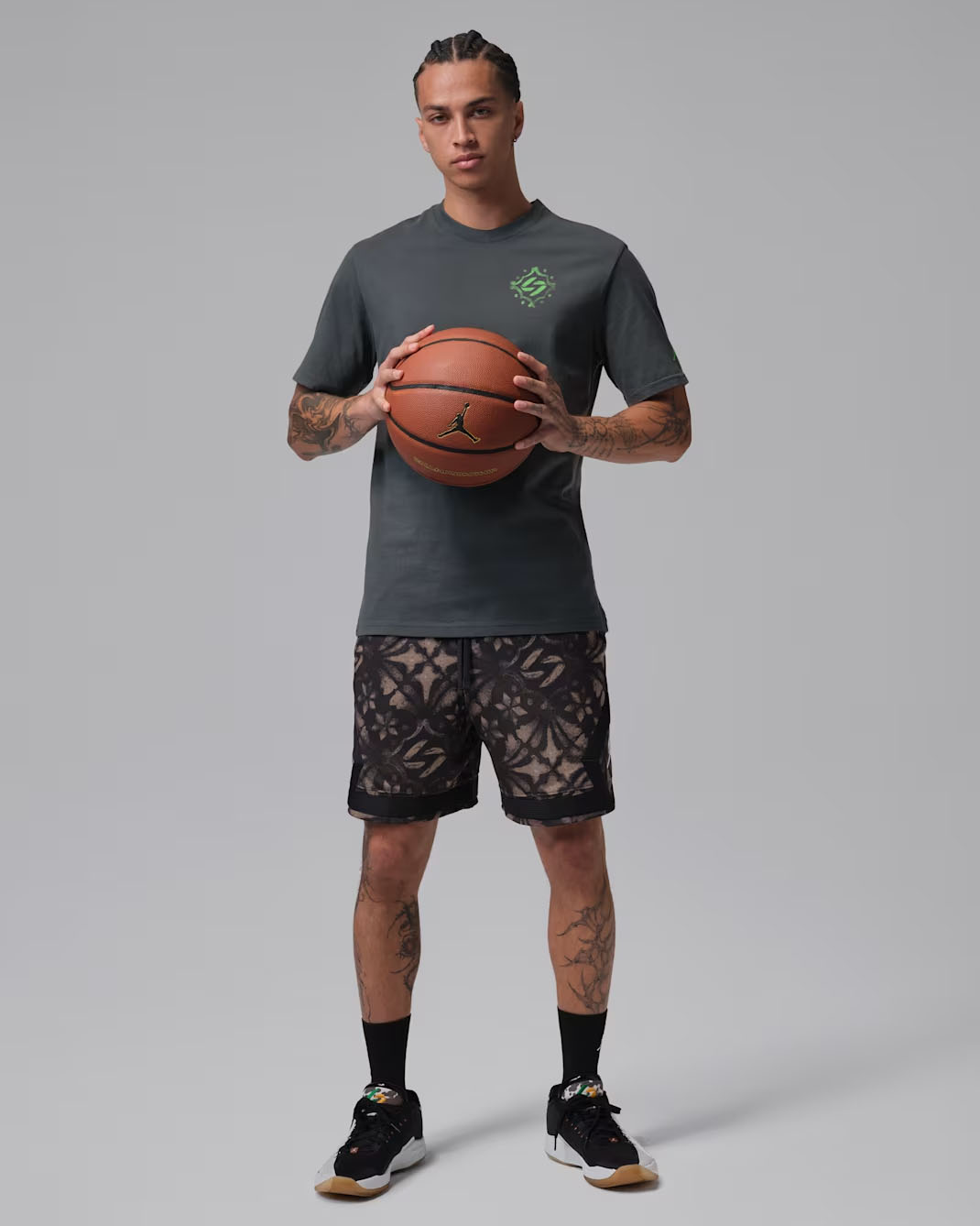 Jordan Luka Doncic Mens Dri Fit Diamond Shorts Black Sail Outfit