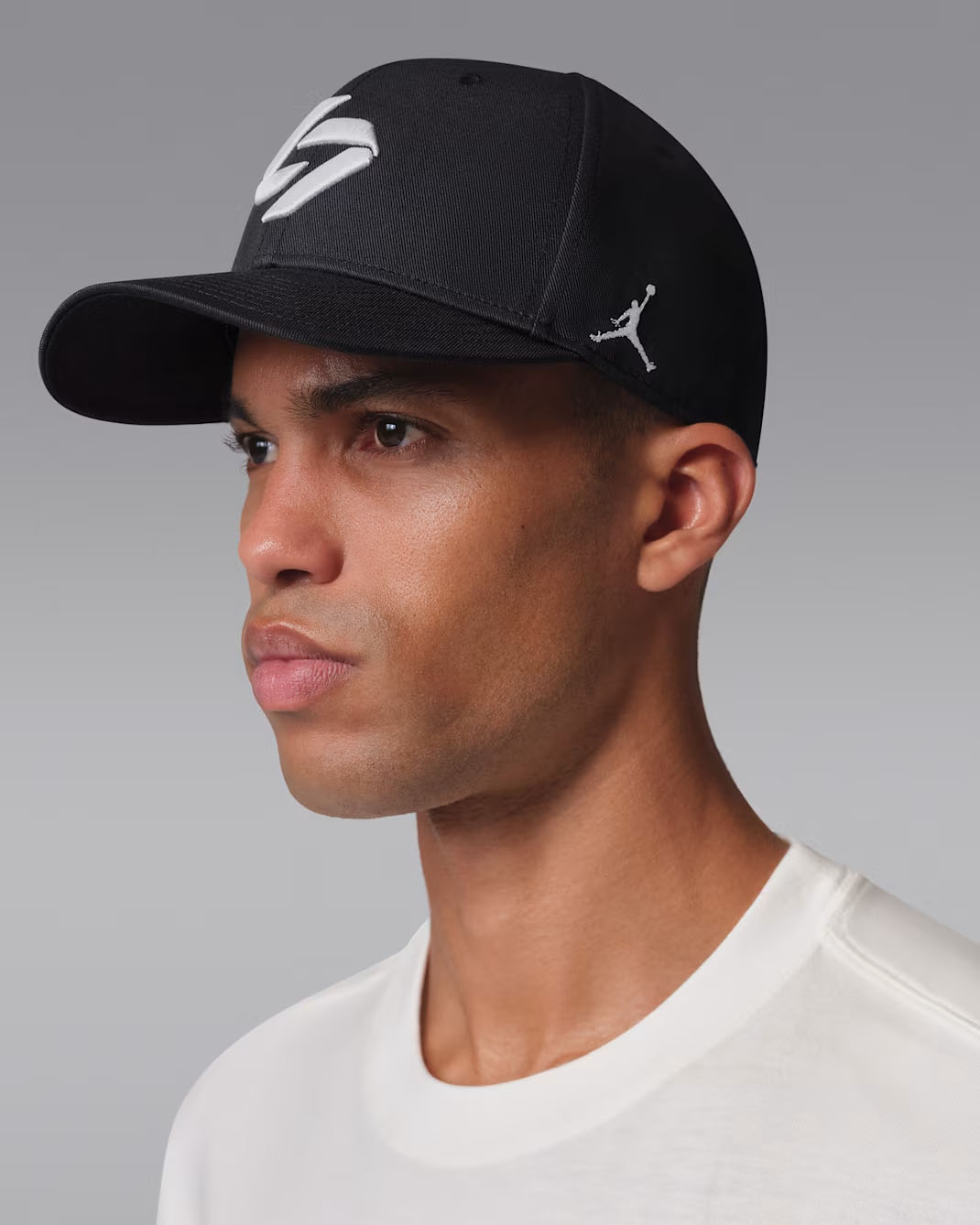 Jordan Luka Rise Cap Snapback Hat Black White 2