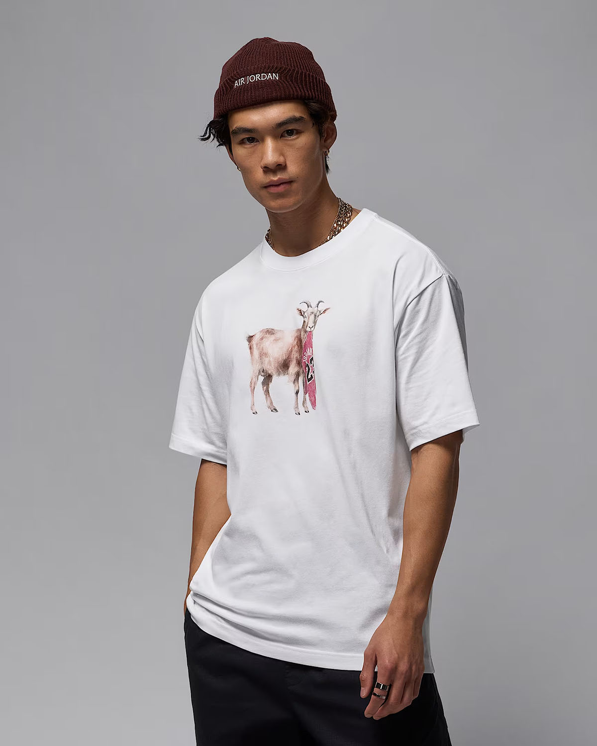 Jordan Mens Goat T Shirt White 1