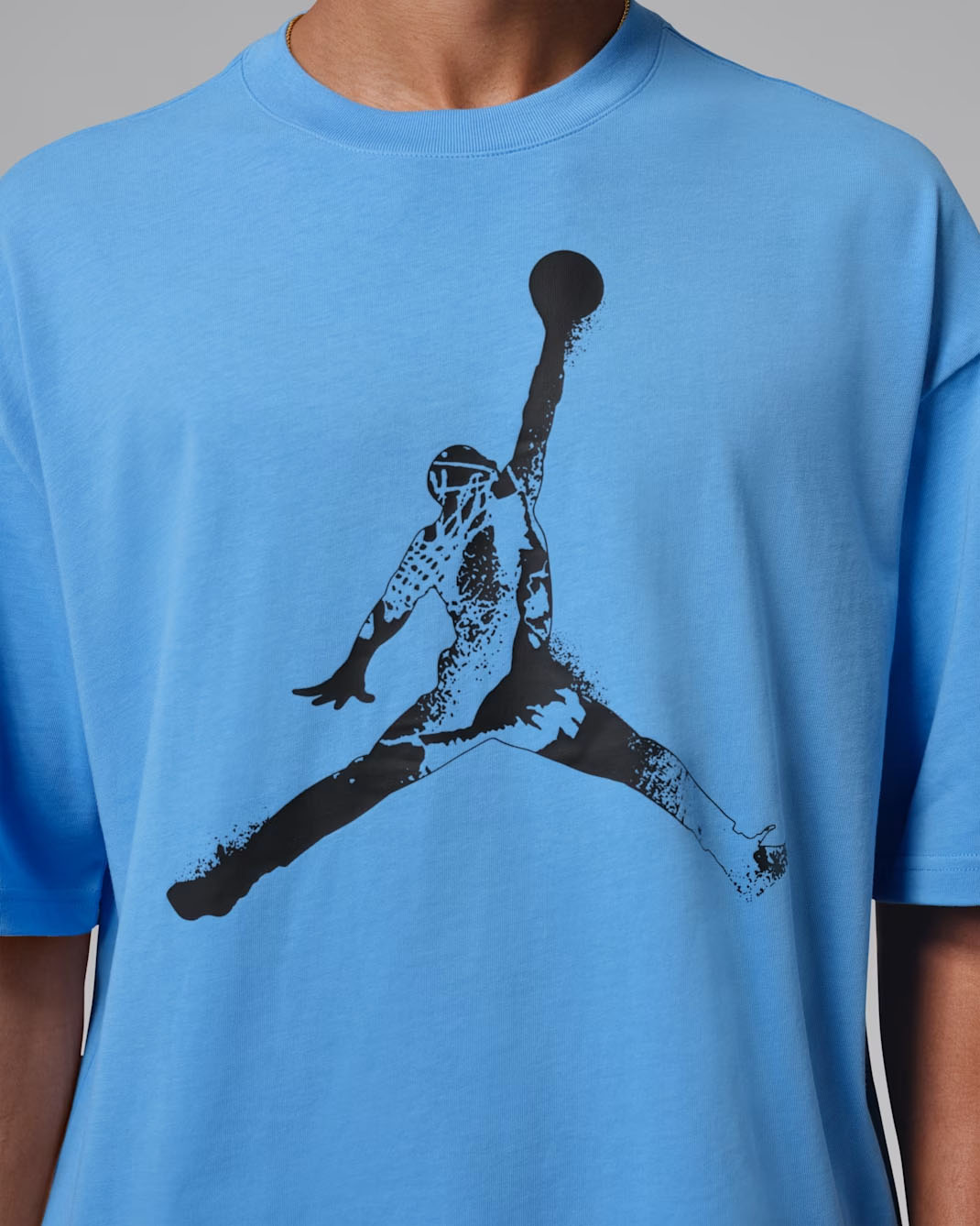 Jordan Mens Oversized Jumpman T Shirt University Blue Black 3