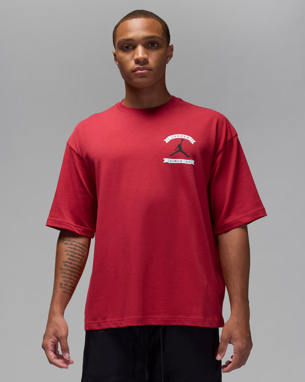 Jordan Mens Oversized Reissue T Shirt Varsity Red 1